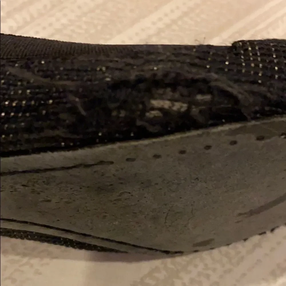 Tory Burch Black Caroline Arabia Elastic Flats - Size 7 1/2